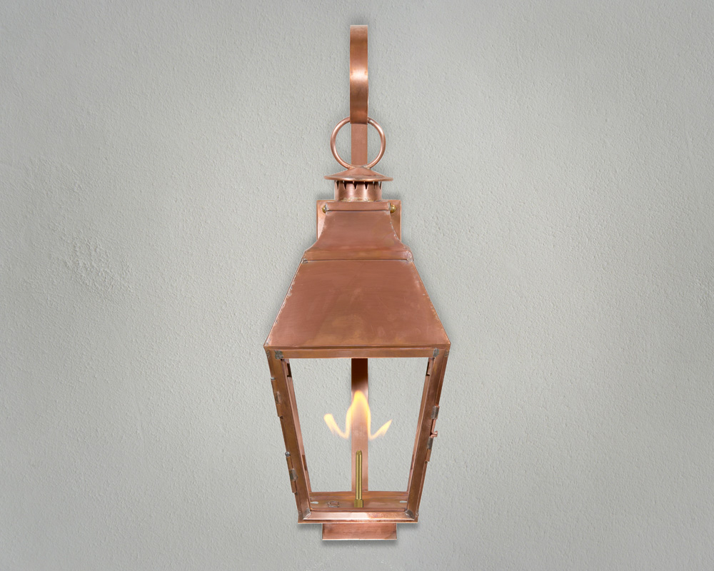 GT-240, wall light, copper lantern, gas and electric lighting