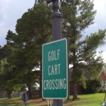 Street and Traffic Sign Model #Golf Cart Crossing